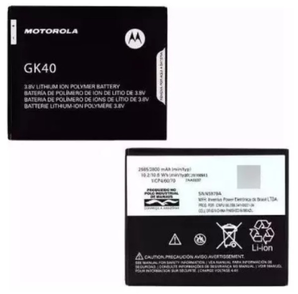 Baterias - preta - Central - unidade Cod. BATERIA MOTOROLA GK40/ G5/ G4 PLAY  - Baterias - Loja